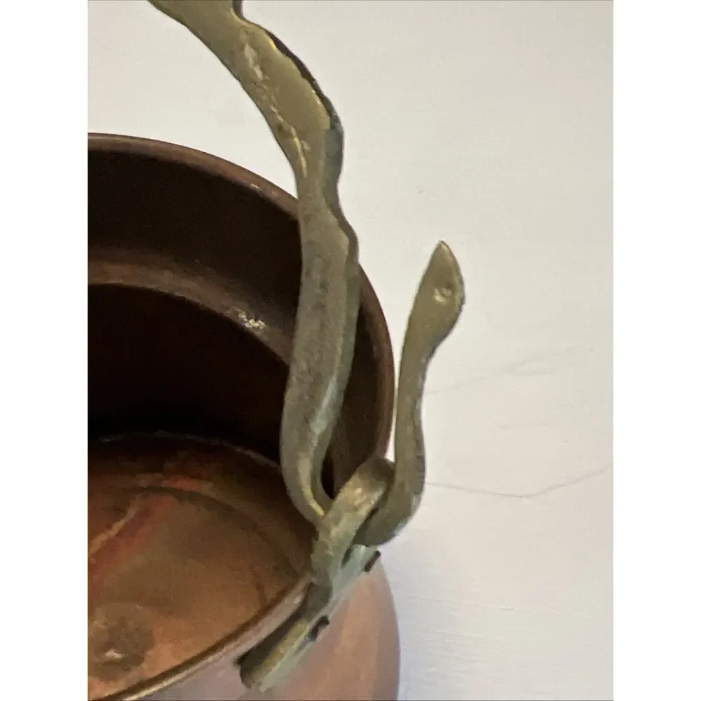 Vintage Turkish Solid Copper Pot Kettle 3-1/4
